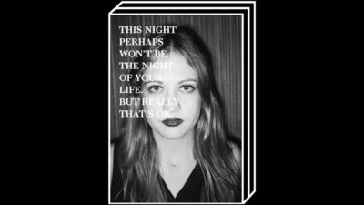 This Night Perhaps Won't Be The Night Of Your Life by Clara Wildberger – 100FOR10 art book No. 73, cover