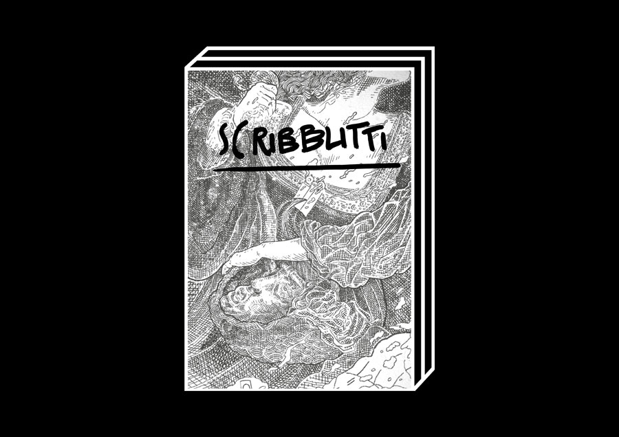 Scribblittis by Hu-Be – 100FOR10 art book No. 79, cover