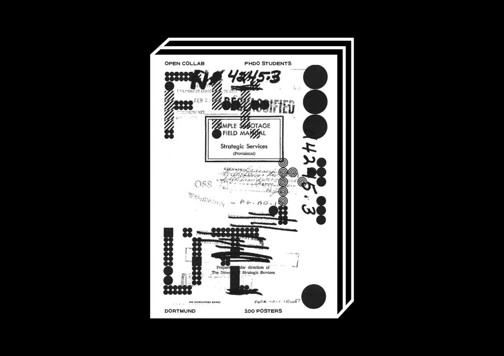 Simple Sabotage Field Manual by Open_Collab_FHDO – 100FOR10 art book No. 105, cover