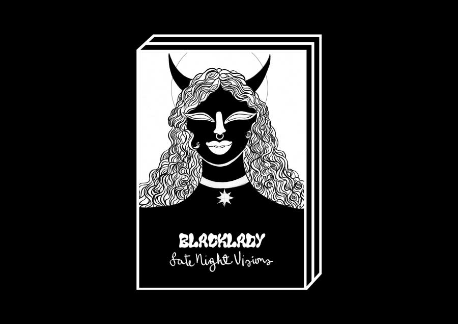Blacklady. Late Night Visions by Ana Roxana Diaz Olano – 100FOR10 art book No. 130, cover