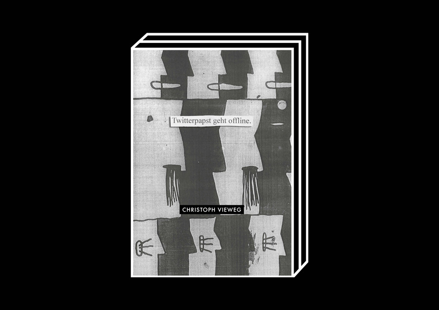 Twitterpapst geht offline by Christoph Vieweg – 100FOR10 art book No. 29, cover